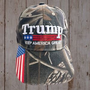 President Donald Trump 2024 MAGA Baseball Cap Keep  America Great Hat USA Camo